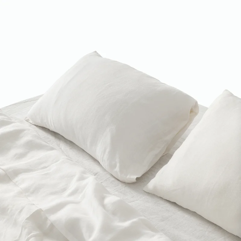 Jersey - Knit Sheets for a Comfortable and Casual BedWhite Linen Sheet Set (4 pcs)