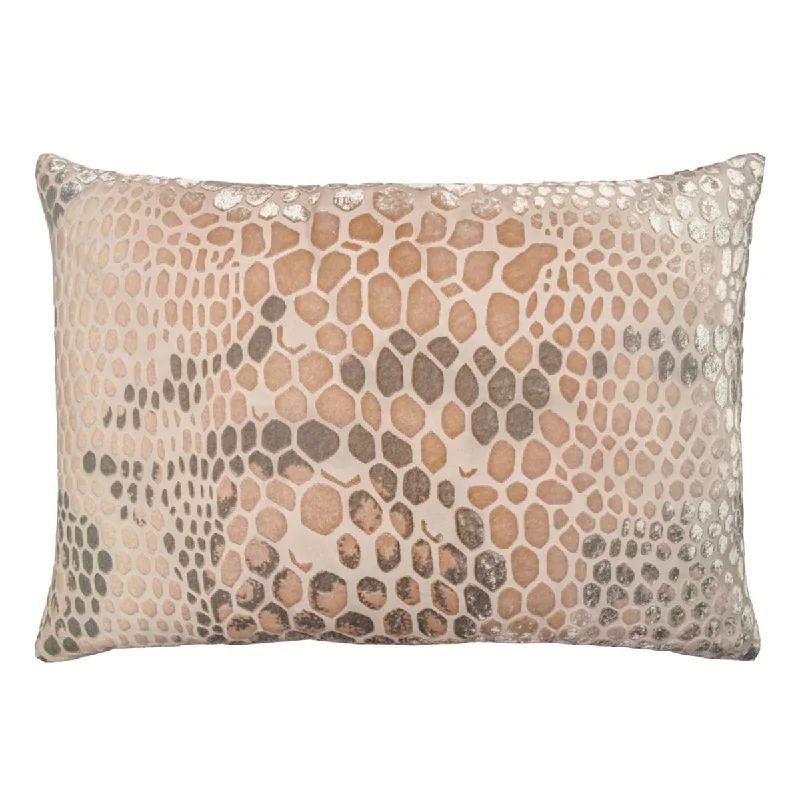 Firm Pillows for Side SleepersLatte Snakeskin Velvet Pillow by Kevin O'Brien Studio