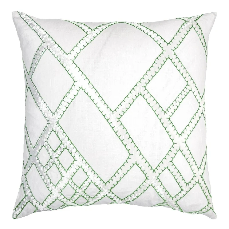 Square Pillows for Modern Home DecorGrass Net Velvet Appliqué Pillow by Kevin O'Brien Studio