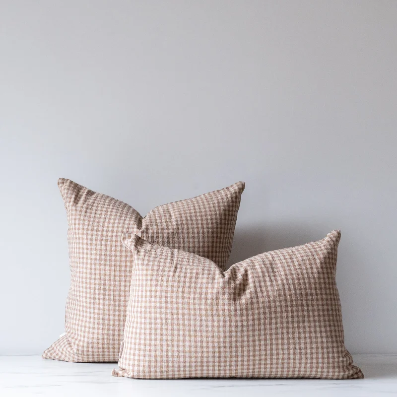 Down Alternative Pillows for Ethical ChoicesArthur Gingham Pillow Cover