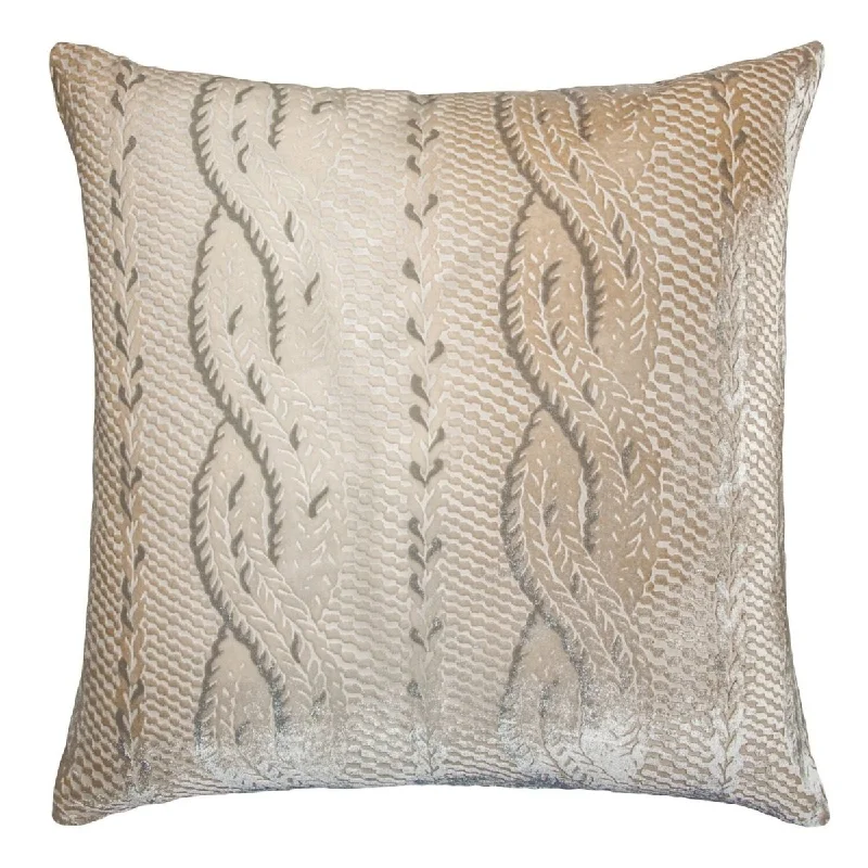 Lumbar Support Pillows for Car SeatsLatte Cable Knit Decorative Pillows by Kevin O'Brien Studio