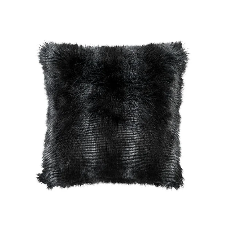 Feather Pillows for a Luxurious SleepBlack Faux Fur Euro Pillow by Lili Alessandra