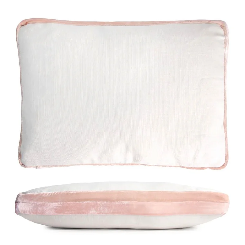 Feather Pillows for a Luxurious SleepBlush & White Double Tuxedo Pillow by Kevin O'Brien Studio