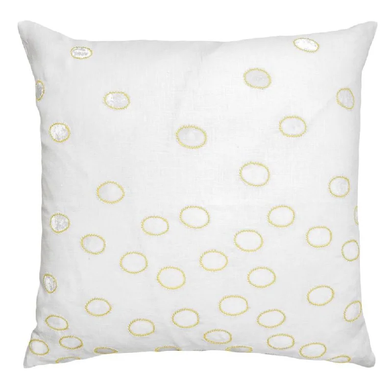 Memory Foam Pillows for Neck SupportYellow Ovals Velvet Appliqué Pillow by Kevin O'Brien Studio