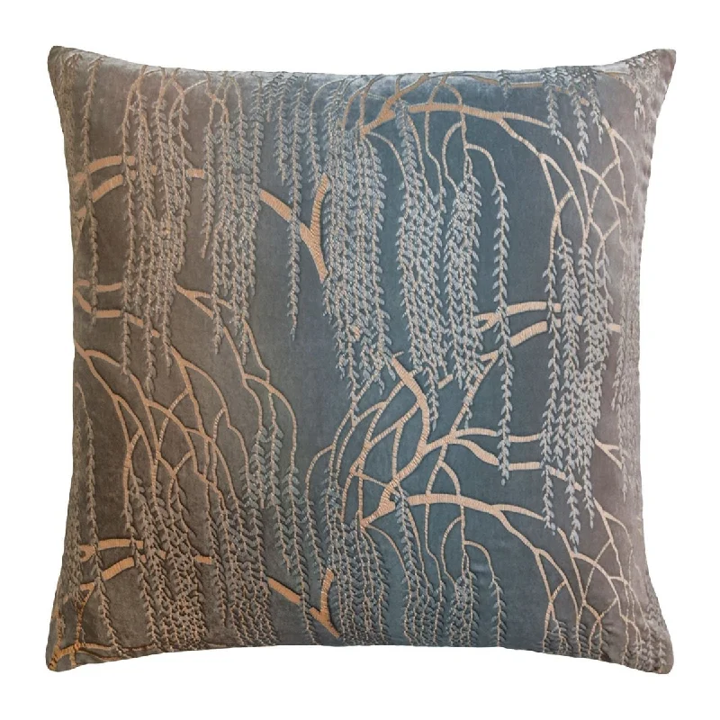 Velvet Pillows for a Touch of EleganceGunmetal Willow Metallic Pillows by Kevin O'Brien Studio