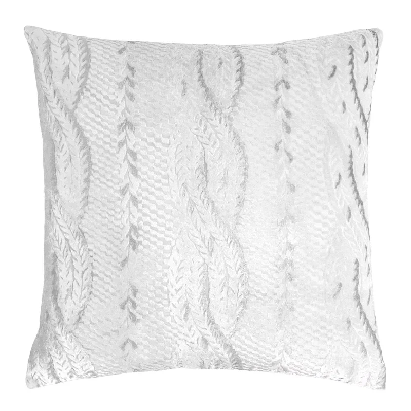 Travel Pillows for Long JourneysWhite Cable Knit Decorative Pillows by Kevin O'Brien Studio