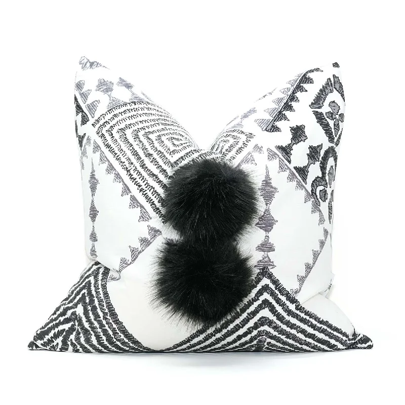 Cooling Pillows for Hot SleepersHigh Contrast Signature pom pillows™ 20" x 20"