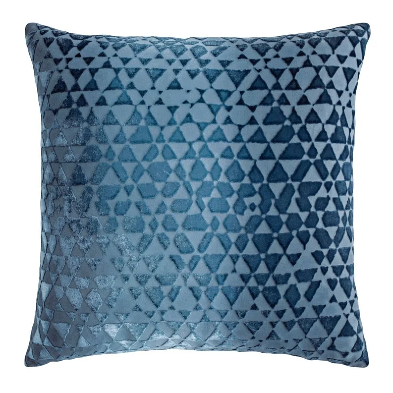 Memory Foam Pillows for Neck SupportDenim Triangles Velvet Pillows by Kevin O'Brien Studio