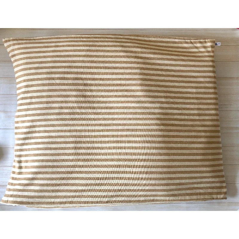 Orthopedic Pillows for Back Pain ReliefBeige Ticking Stripe Pillows, Cotton Pet Bed Cover