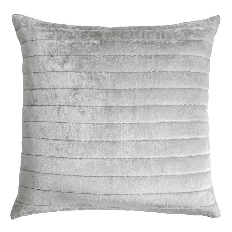 Soft and Fluffy Pillows for Bedroom ComfortChannel Grey Velvet Euro Sham by Kevin O'Brien Studio