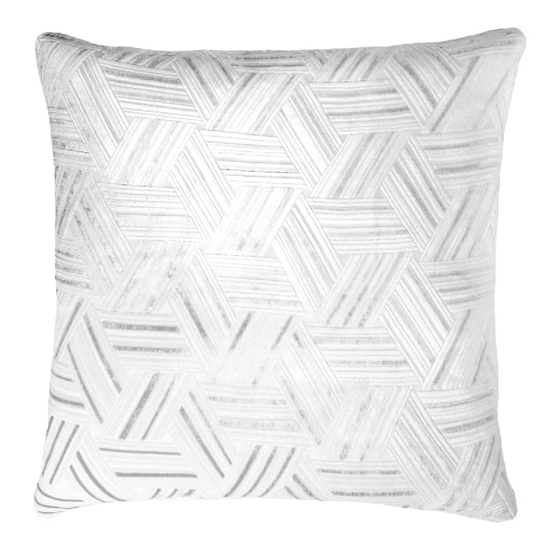 Adjustable Pillows for Customized ComfortWhite Entwined Velvet Pillow by Kevin O'Brien Studio