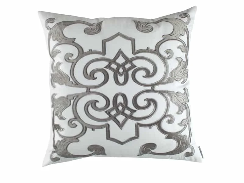 Cooling Pillows for Hot SleepersMozart White & Silver Pillow by Lili Alessandra