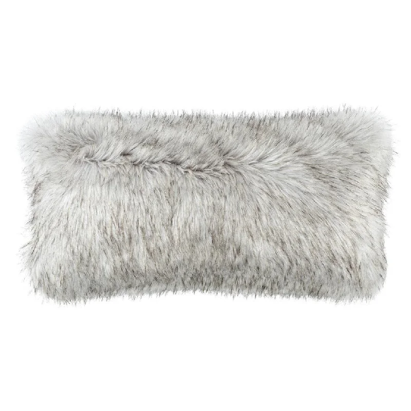 Plush Pillows for a Cozy BedSilver Faux Fur Pillow by Lili Alessandra