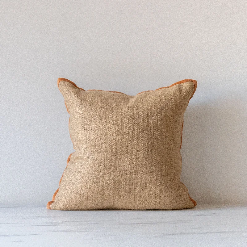 Velvet Pillows for a Touch of EleganceAmber Lewis x Loloi Aveline Natural/Rust Pillow Cover