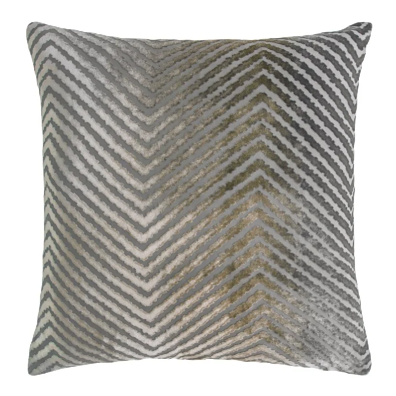 Adjustable Pillows for Customized ComfortNickel Chevron Velvet Pillows by Kevin O'Brien Studio