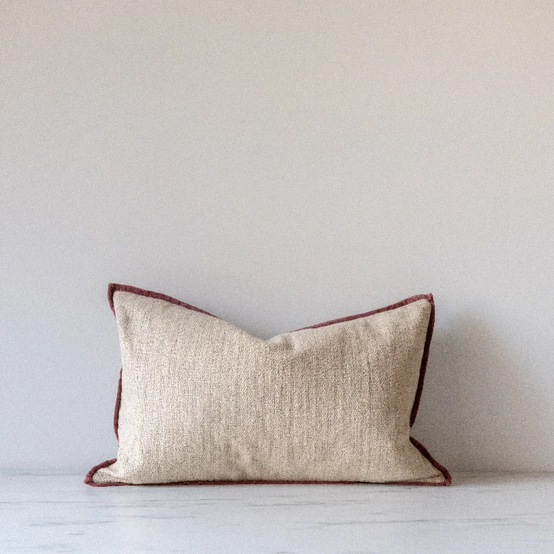 Soft and Fluffy Pillows for Bedroom ComfortAmber Lewis x Loloi Aveline Ivory/Wine Pillow