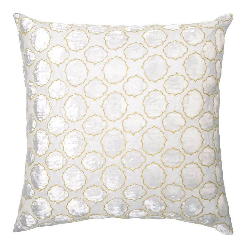 Hypoallergenic Pillows for Allergy SufferersYellow Tile Velvet Appliqué Pillow by Kevin O'Brien Studio