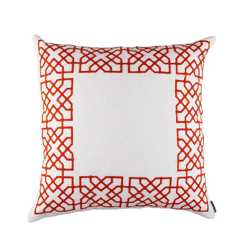 Plush Pillows for a Cozy BedFranco White & Vermillion Euro Pillow by Lili Alessandra