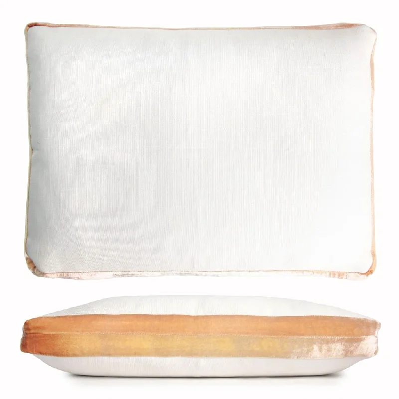 Velvet Pillows for a Touch of EleganceGold Beige Double Tuxedo Pillows by Kevin O'Brien Studio