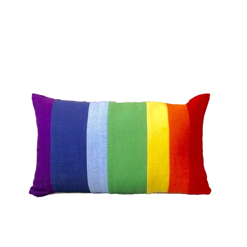 Adjustable Pillows for Customized ComfortRainbow Pillow Cover, Nursery Color Block Pillow Cover