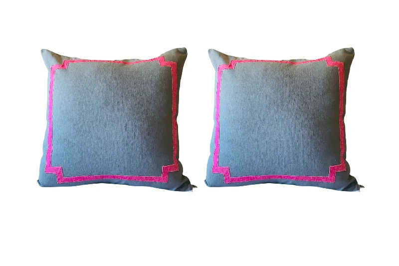 Plush Pillows for a Cozy BedTrim Pillows, Trim Euro Shams, Border Pillow Covers, Unique Gift for her,Bedroom decor, Pillows with borders,Snazzy Living