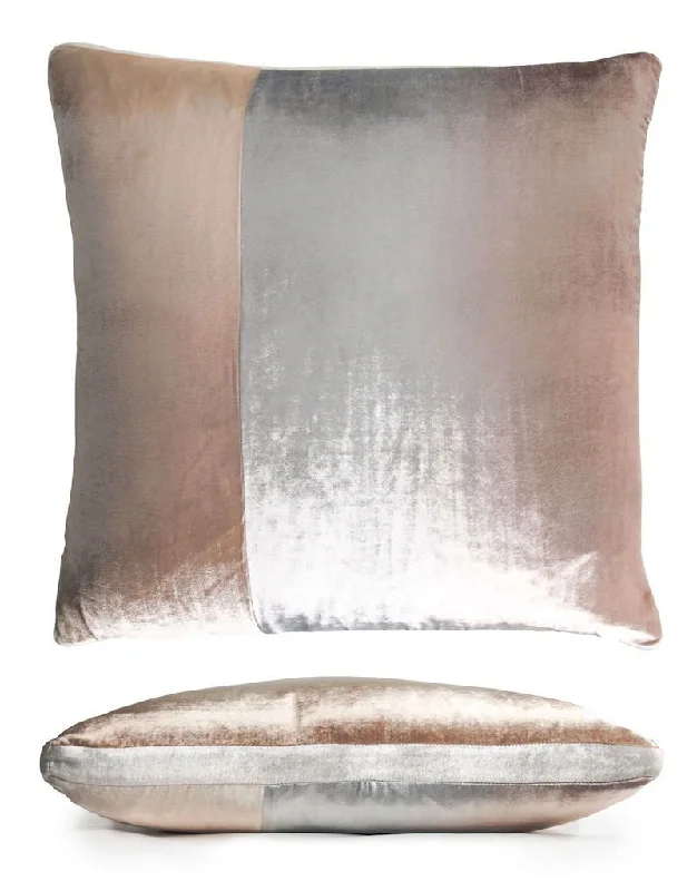 Feather Pillows for a Luxurious SleepLatte Color Block Velvet Decorative Pillow