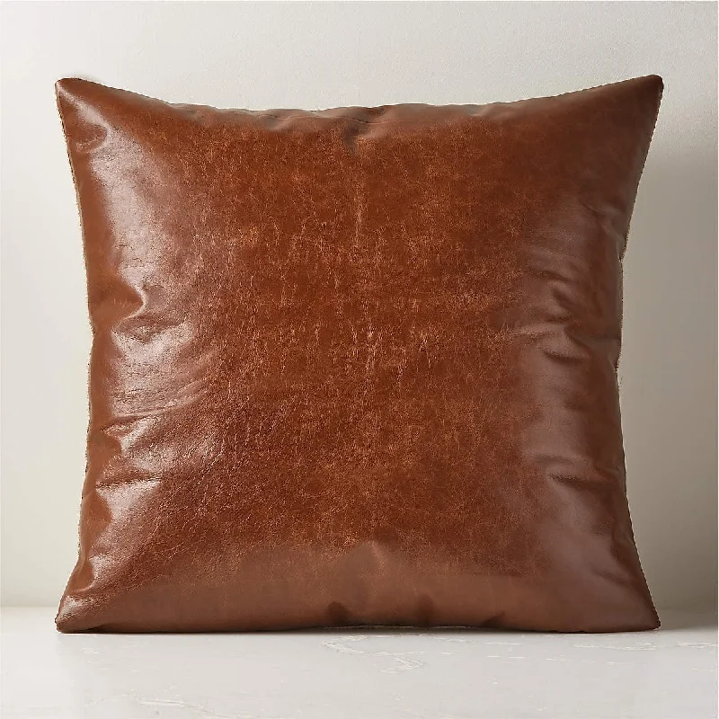 Firm Pillows for Side Sleepers23" LENI BROWN LEATHER THROW PILLOW