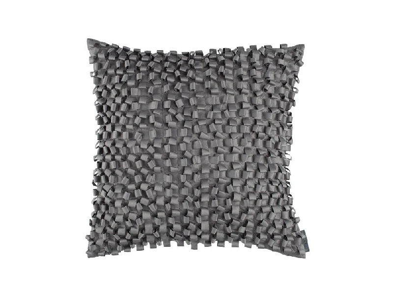 Velvet Pillows for a Touch of ElegancePewter Ribbon Pillow by Lili Alessandra