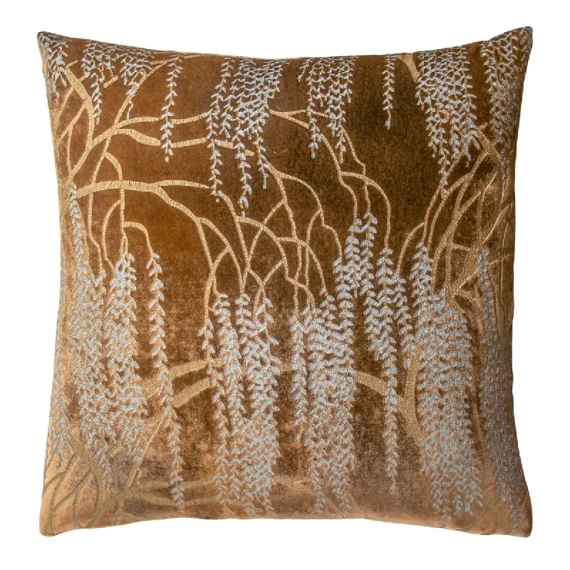 Down Alternative Pillows for Ethical ChoicesCopper Ivy Willow Metallic Pillows by Kevin O'Brien Studio