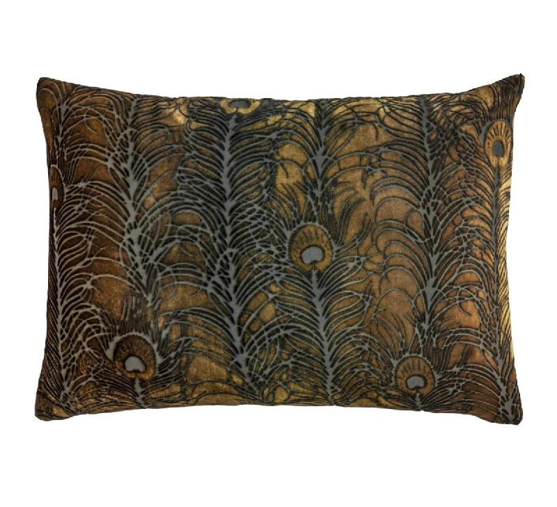 Orthopedic Pillows for Back Pain ReliefCopper Ivy Peacock Feather Pillow by Kevin O'Brien Studio