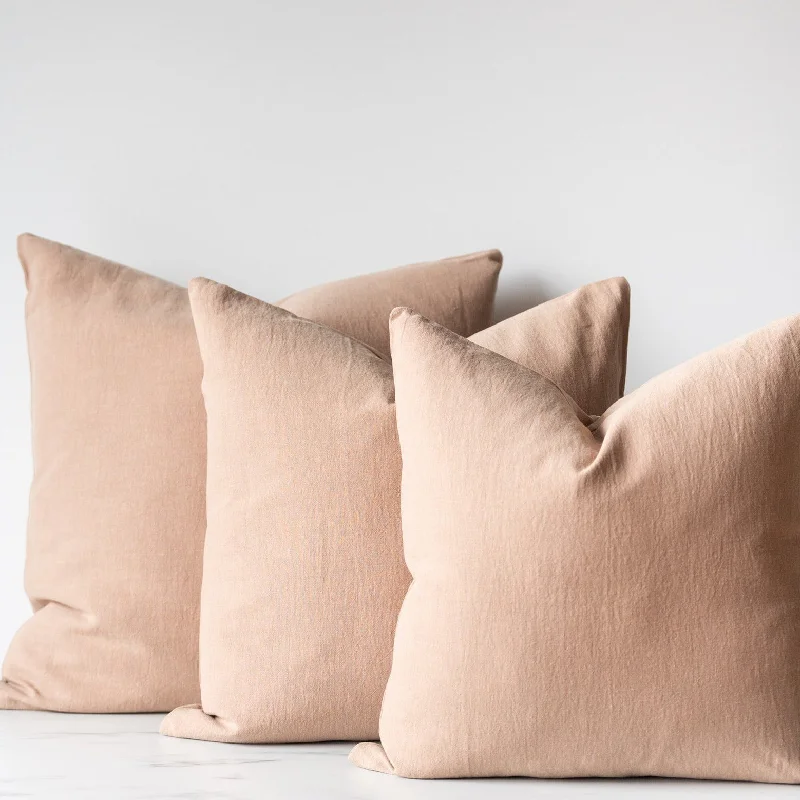 Bolster Pillows for Sofa DecorationLatte Linen Pillow Cover