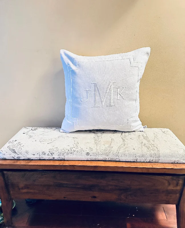 Decorative Pillows for Living Room MakeoverPersonalized Monogrammed White Initial Throw Pillows,  Monogram White Pillow case for Couch , Gift For Couples for Home Decor