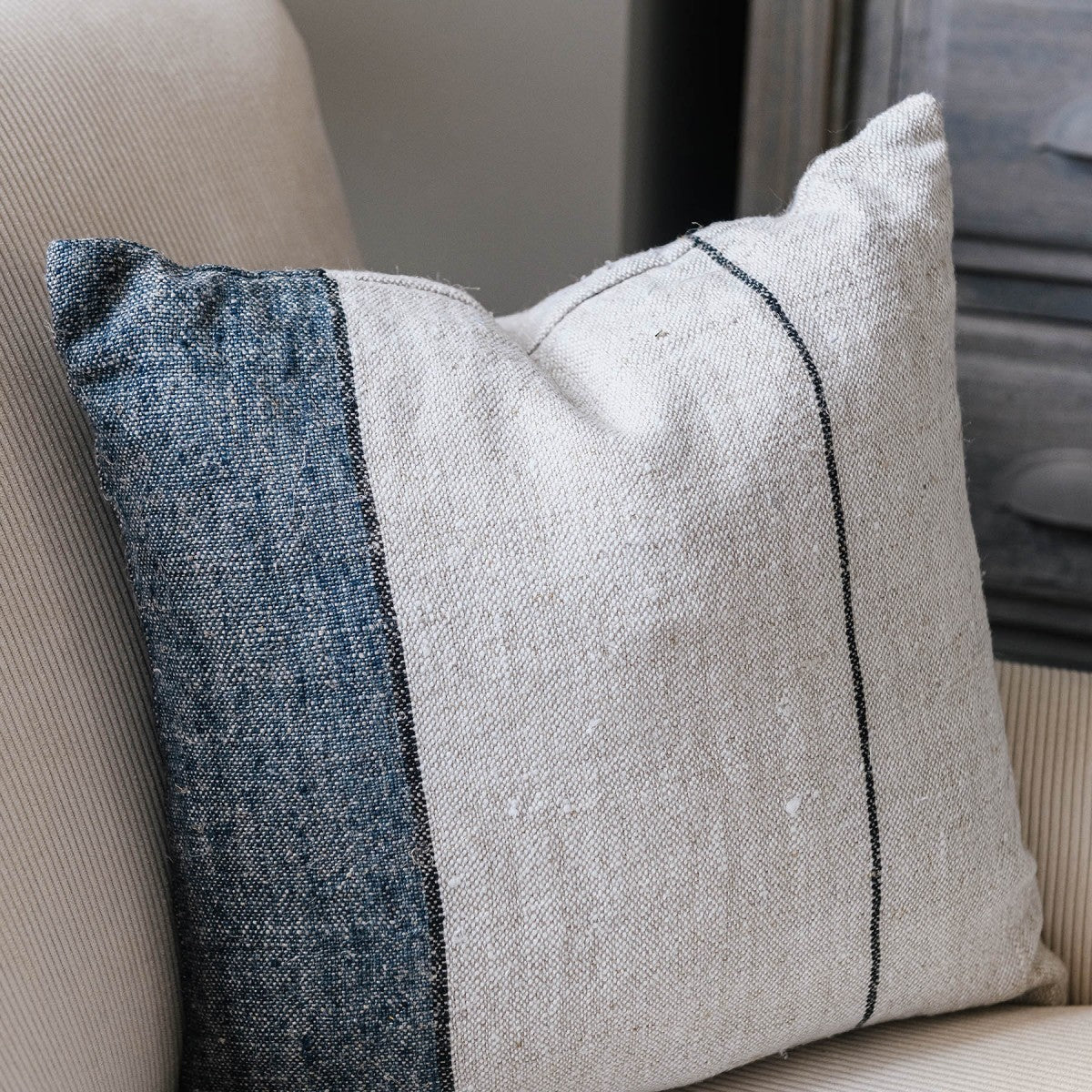 Velvet Pillows for a Touch of EleganceSylvan End Striped Linen Cushion 40cm