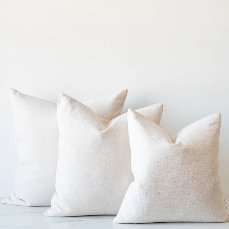 Cotton Pillows for Natural ComfortOatmeal Linen Pillow Cover