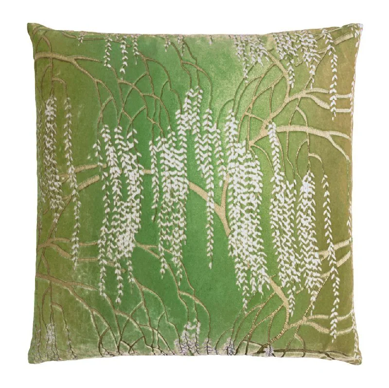 Lumbar Support Pillows for Car SeatsGrass Willow Metallic Velvet Pillows by Kevin O'Brien Studio