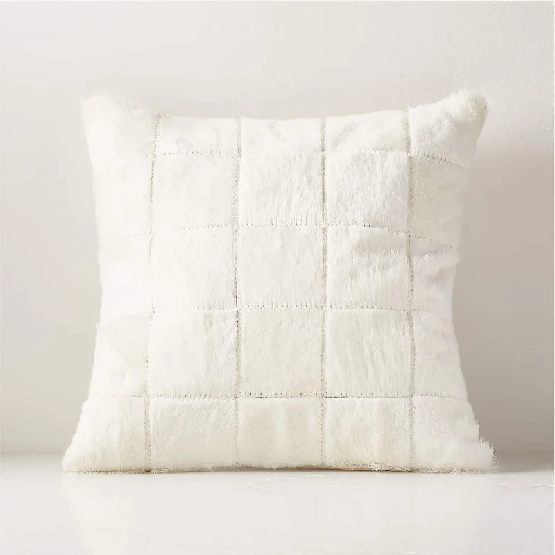 Down Alternative Pillows for Ethical Choices20" MATCH HIDE WHITE THROW PILLOW