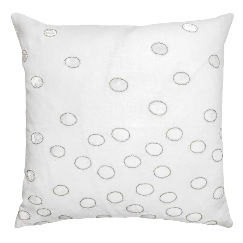 Hypoallergenic Pillows for Allergy SufferersOvals White & Grey Velvet Appliqué Pillows