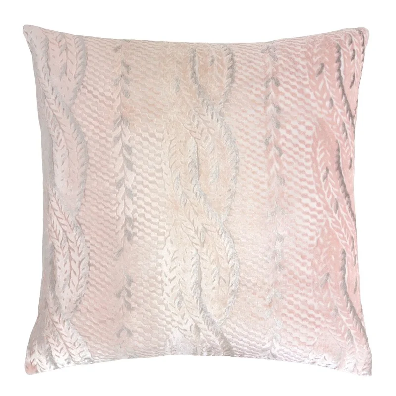 Cooling Pillows for Hot SleepersBlush Cable Knit Decorative Pillows by Kevin O'Brien Studio