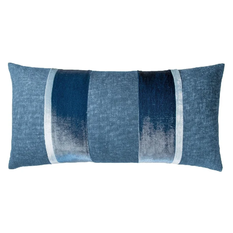 Lumbar Support Pillows for Car SeatsDenim Stripe Oblong Throw Pillow by Kevin O'Brien Studio