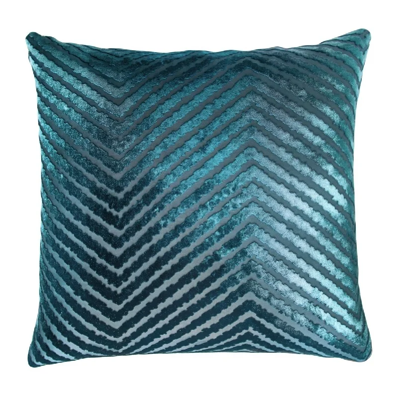 Velvet Pillows for a Touch of ElegancePacific Chevron Velvet Pillow by Kevin O'Brien Studio