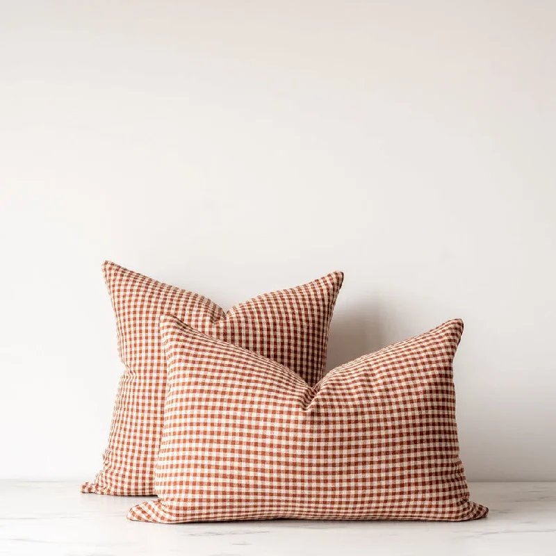 Down Alternative Pillows for Ethical ChoicesGeorgie Gingham Pillow Cover