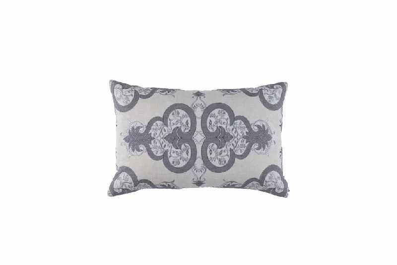 Silk Pillows for Smooth Skin and HairNina Grey Lumbar Pillow by Lili Alessandra