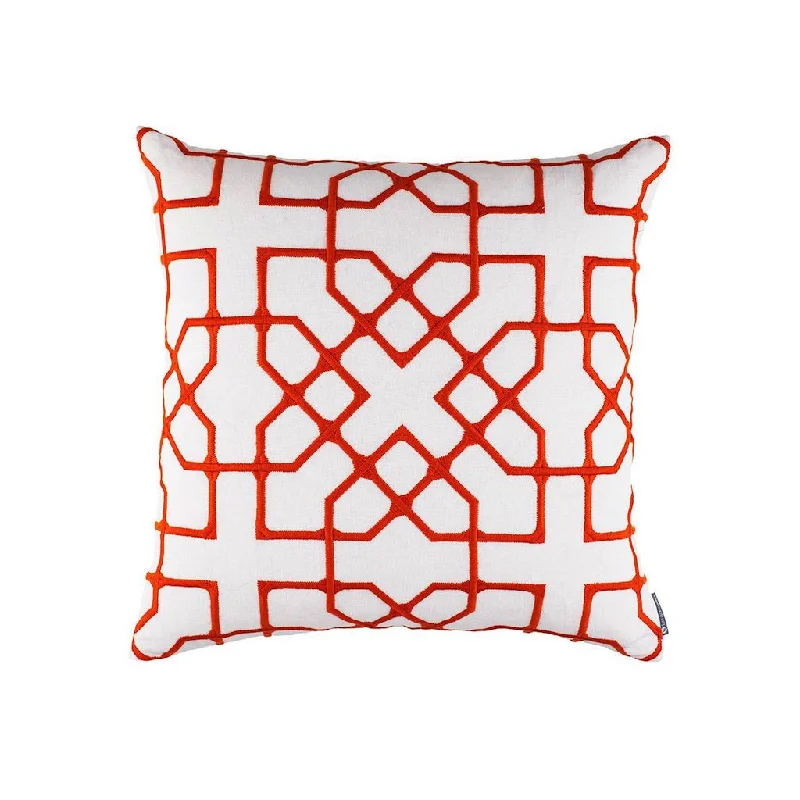 Bolster Pillows for Sofa DecorationFranco White & Vermillion Pillow by Lili Alessandra