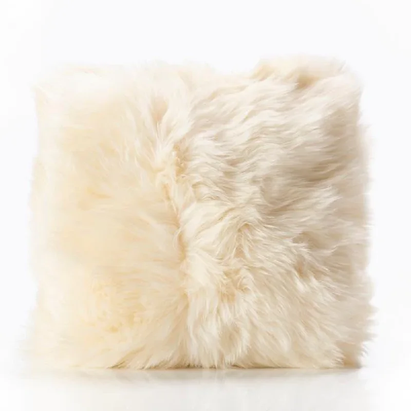 Memory Foam Pillows for Neck SupportSheepskin Cushion - Ivory