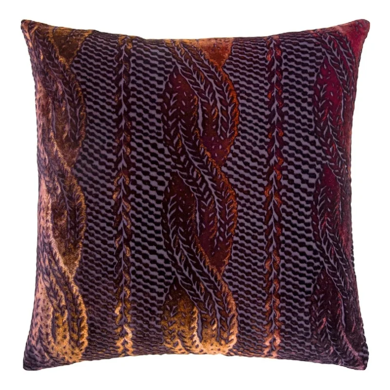 Adjustable Pillows for Customized ComfortWildberry Cable Knit Pillow by Kevin O'Brien Studio