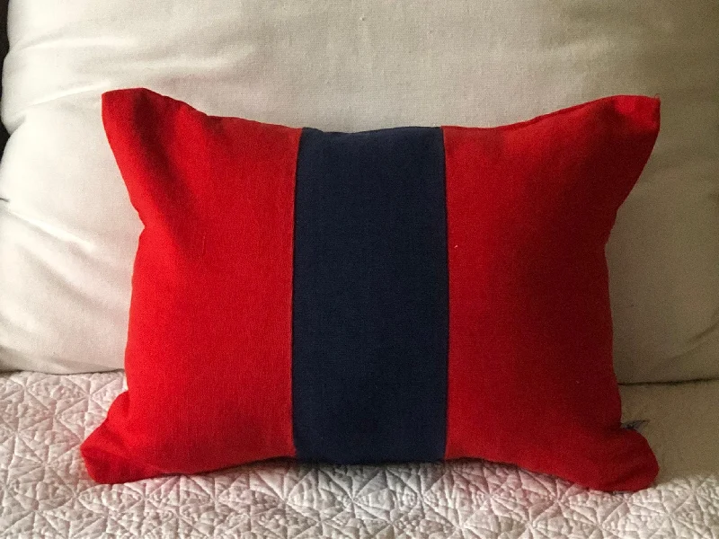 Hypoallergenic Pillows for Allergy SufferersNavy Red Color Block Pillows, Lumbar Color Block