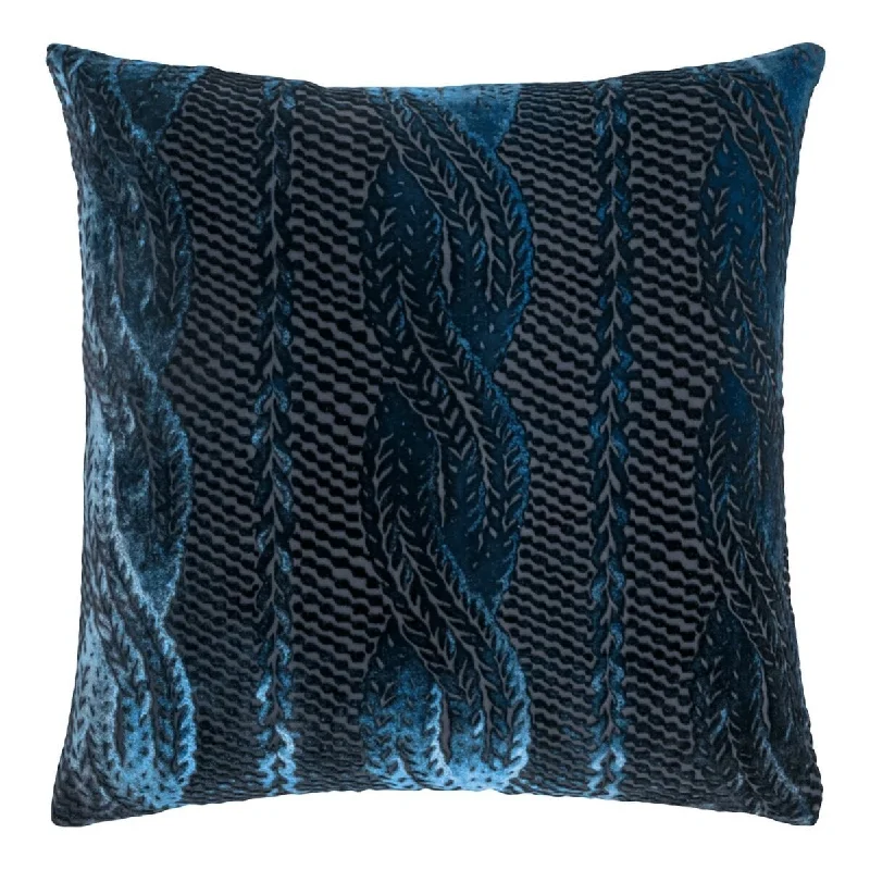 Orthopedic Pillows for Back Pain ReliefCobalt Black Cable Knit Pillow by Kevin O'Brien Studio