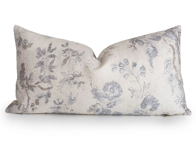 Plush Pillows for a Cozy BedWhimsical Floral Lumbar Pillow 12" x 32"