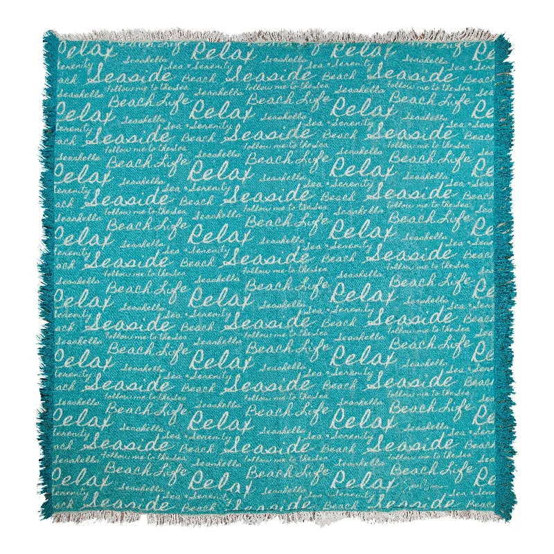 Chenille blankets with a thick and fuzzy textureBeach Life Damask Tapestry Throw