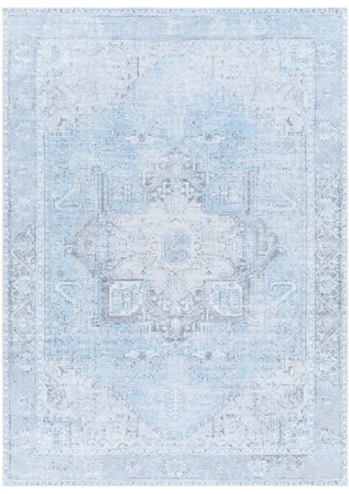 Bed skirts for beds with a decorative - carved frameChatham Light Blue Rug